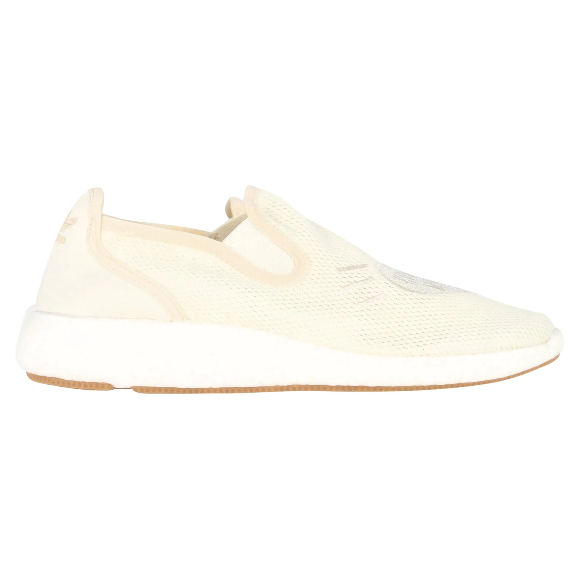 Adidas Originals Human Made Pure Logo-Appliqud Mesh Slip-On Sneakers in White Synthetic