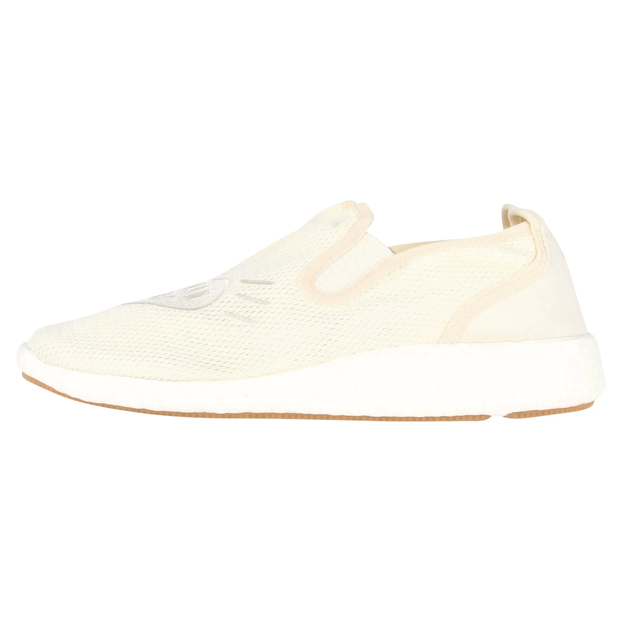 Adidas Originals Human Made Pure Logo-Appliqud Mesh Slip-On Sneakers in White Synthetic
