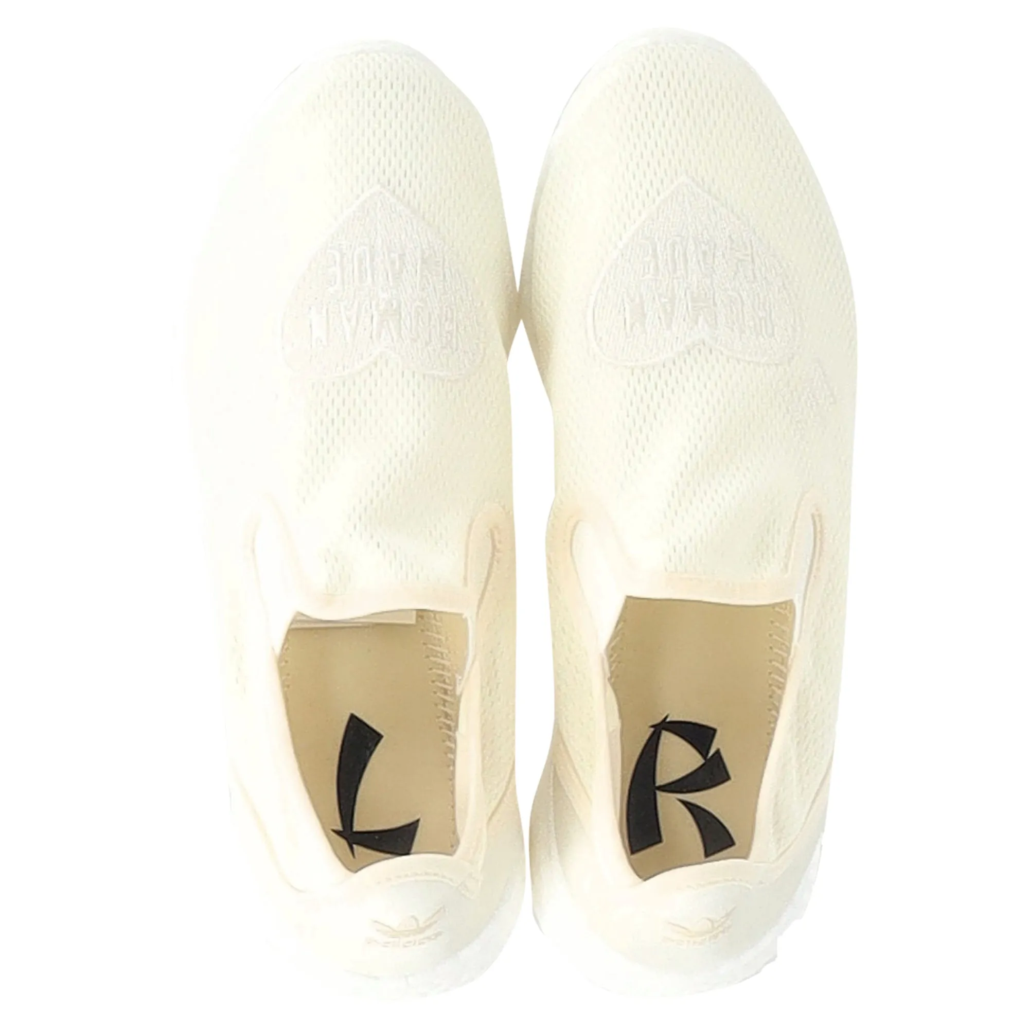 Adidas Originals Human Made Pure Logo-Appliqud Mesh Slip-On Sneakers in White Synthetic