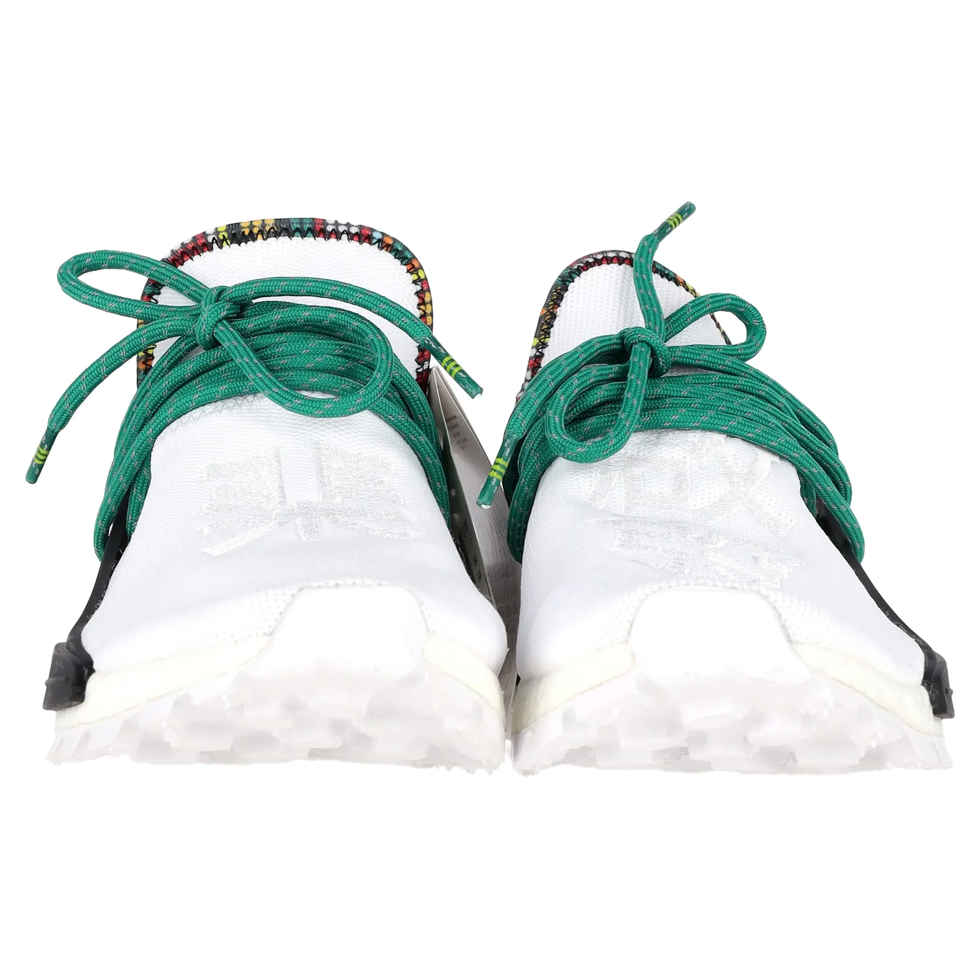Adidas x Pharrell Williams Human Body NMD Sneakers in White Cotton