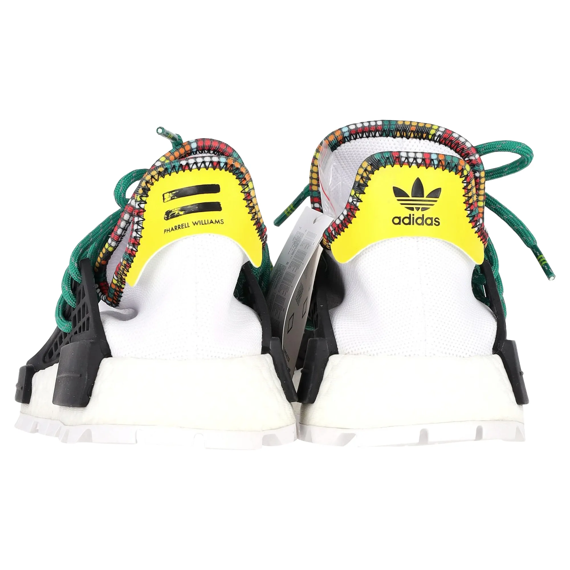 Adidas x Pharrell Williams Human Body NMD Sneakers in White Cotton