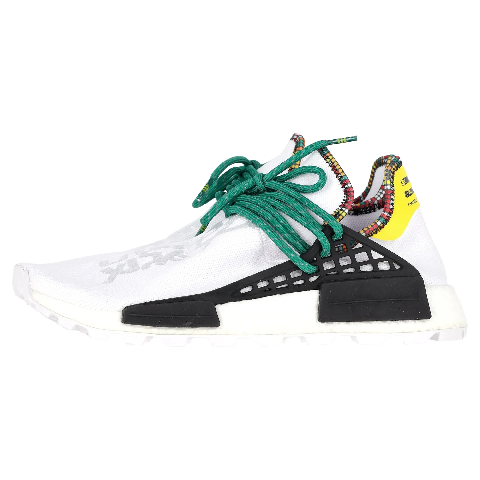 Adidas x Pharrell Williams Human Body NMD Sneakers in White Cotton