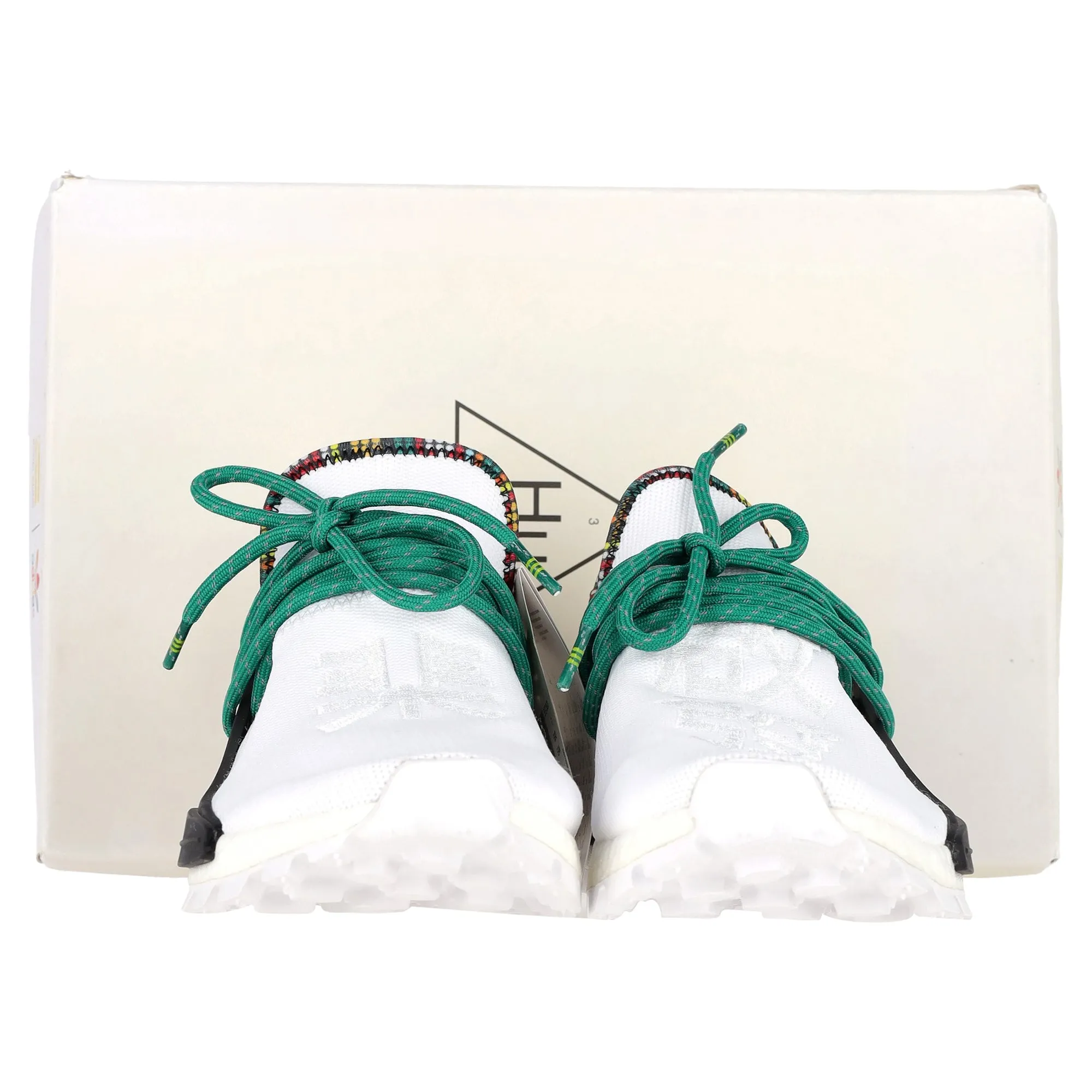 Adidas x Pharrell Williams Human Body NMD Sneakers in White Cotton