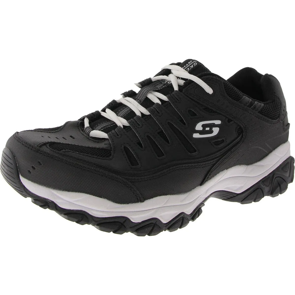 Afterburn Mens Leather Memory Foam Fashion Sneakers
