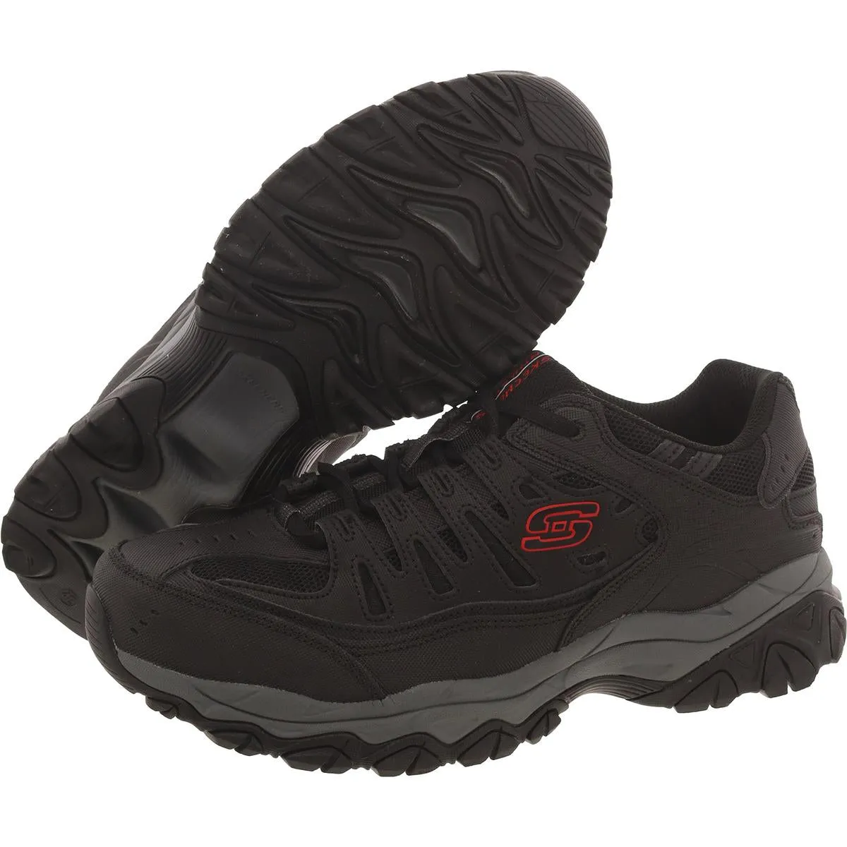 Afterburn Mens Leather Memory Foam Fashion Sneakers