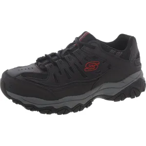 Afterburn Mens Leather Memory Foam Fashion Sneakers