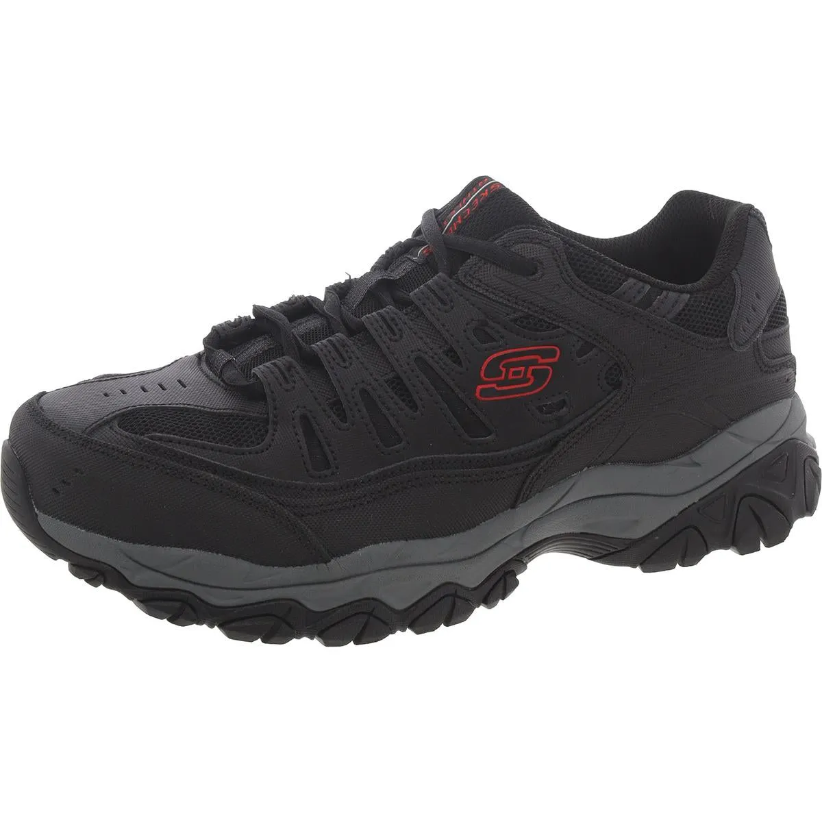Afterburn Mens Leather Memory Foam Fashion Sneakers