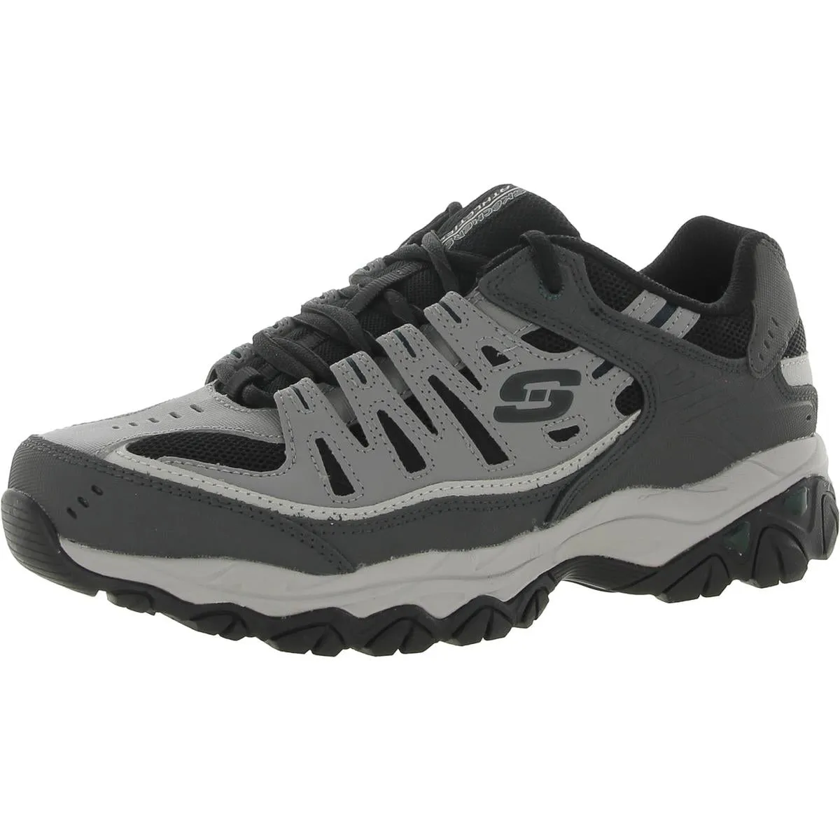 Afterburn Mens Leather Memory Foam Fashion Sneakers