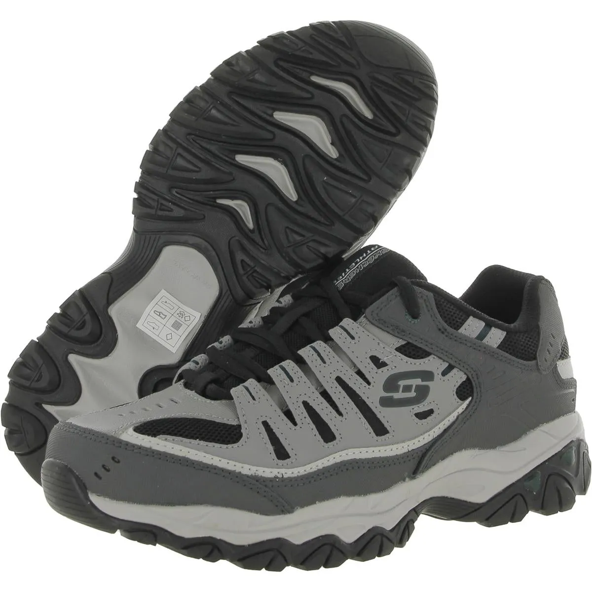 Afterburn Mens Leather Memory Foam Fashion Sneakers