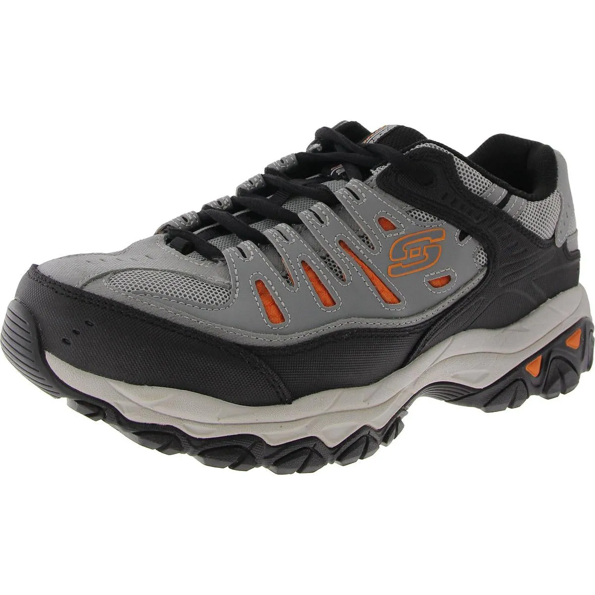 Afterburn Mens Leather Memory Foam Fashion Sneakers