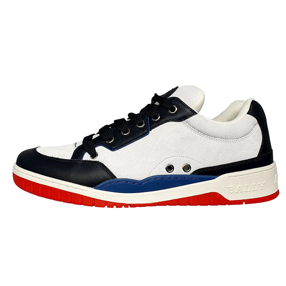 Bally Kiro 6303812 Men's Black & White Calf Leather Sneakers