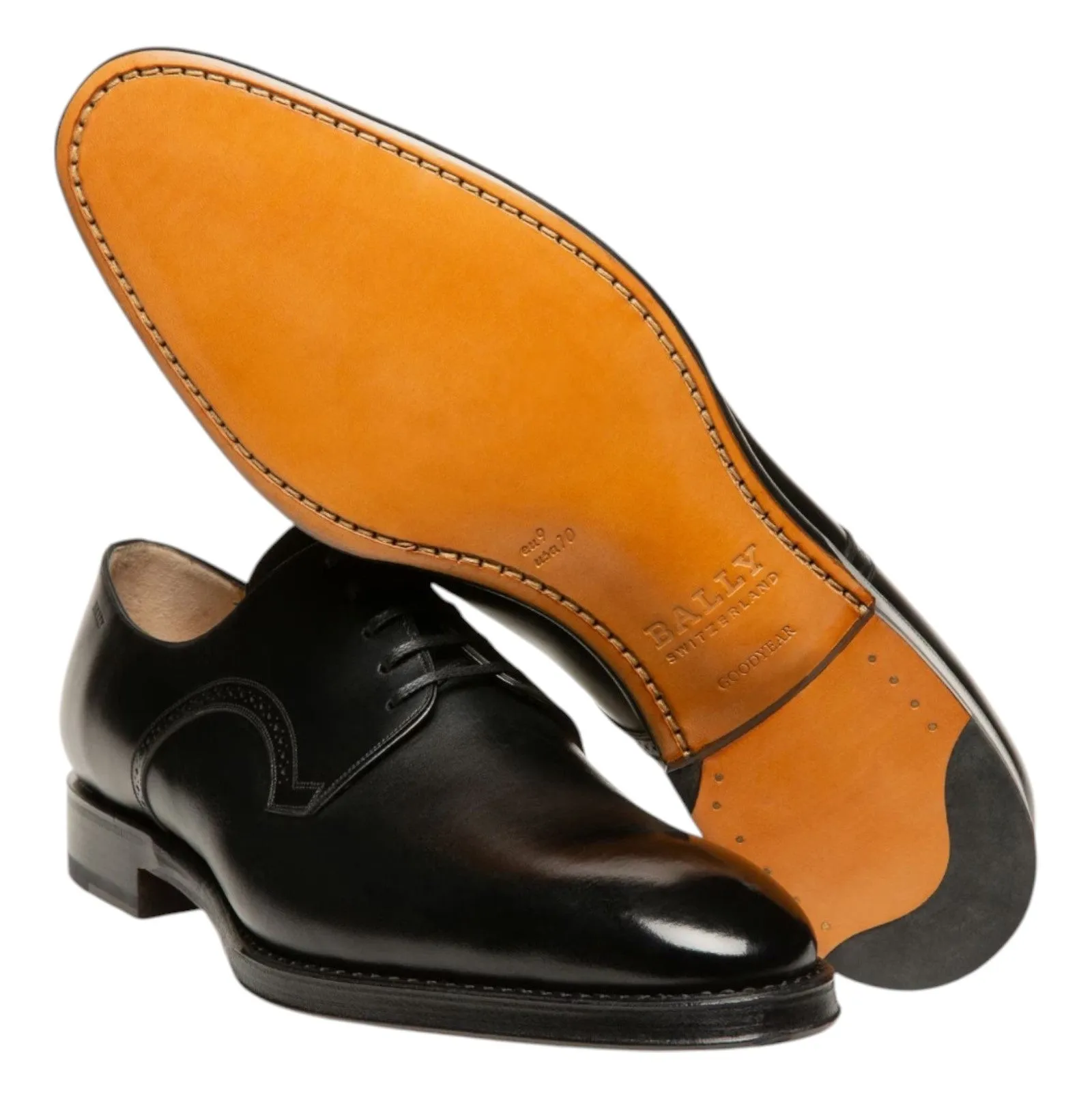 Bally Scamardo 6193726 Men's Black Leather Derby Shoes