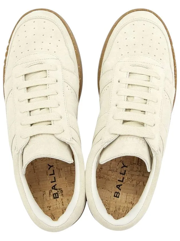 Bally Weky 6303319 Men's Dusty White Suede Leather Sneaker