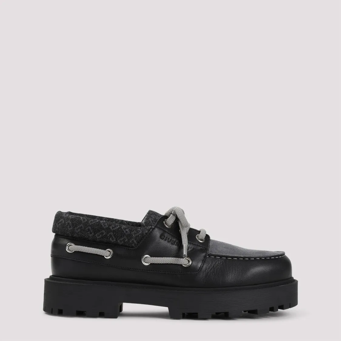 Black Calf Leather Storm Boat Shoes