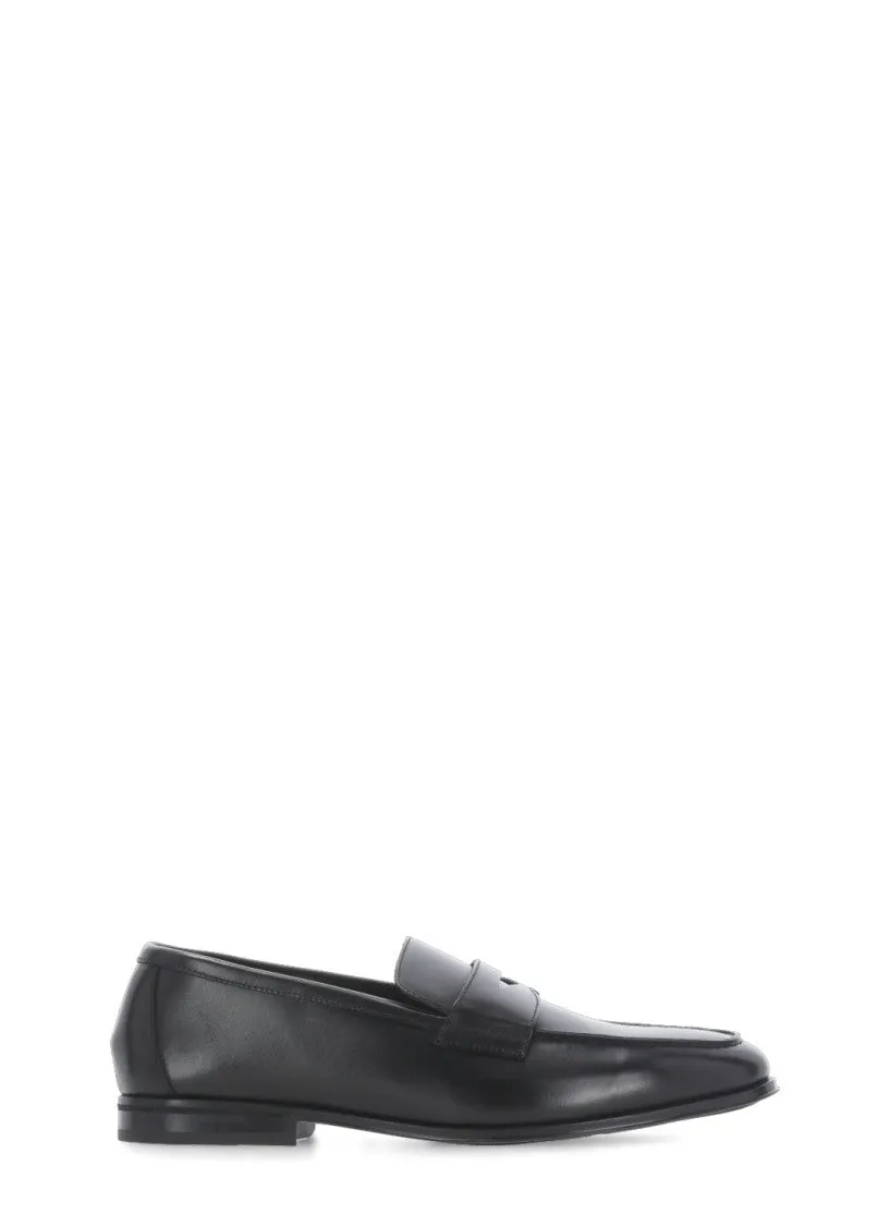 Black Leather Loafers