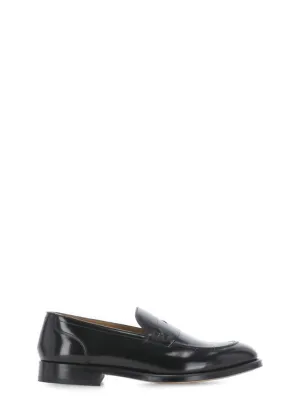 Black Smooth Leather Loafers
