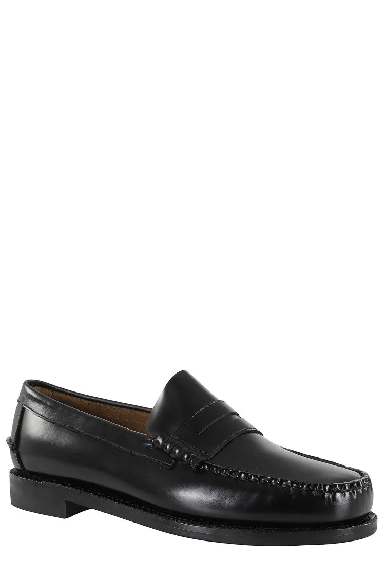 Black Smooth Leather Moccasin