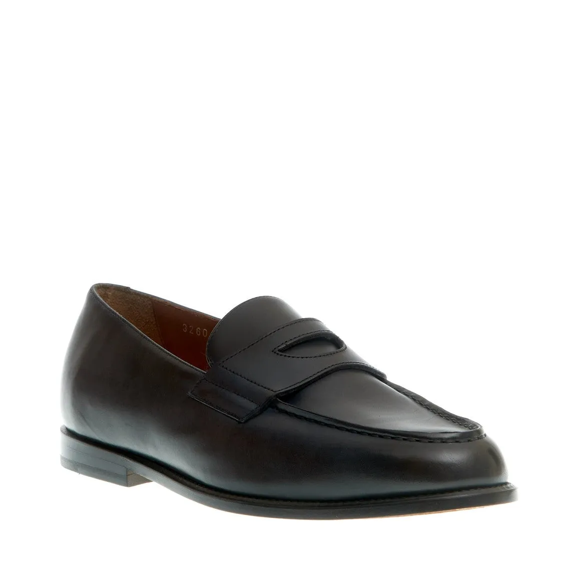 Blue Leather Moccasin Leather Bottom