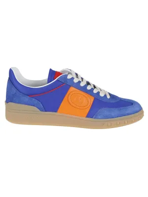 Blue Leather/Nylon Blend Low Top Upvillage Sneaker