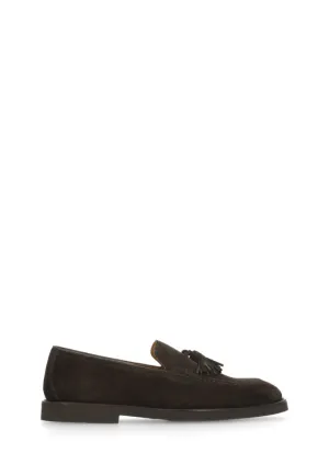 Brown Suede Leather Loafers