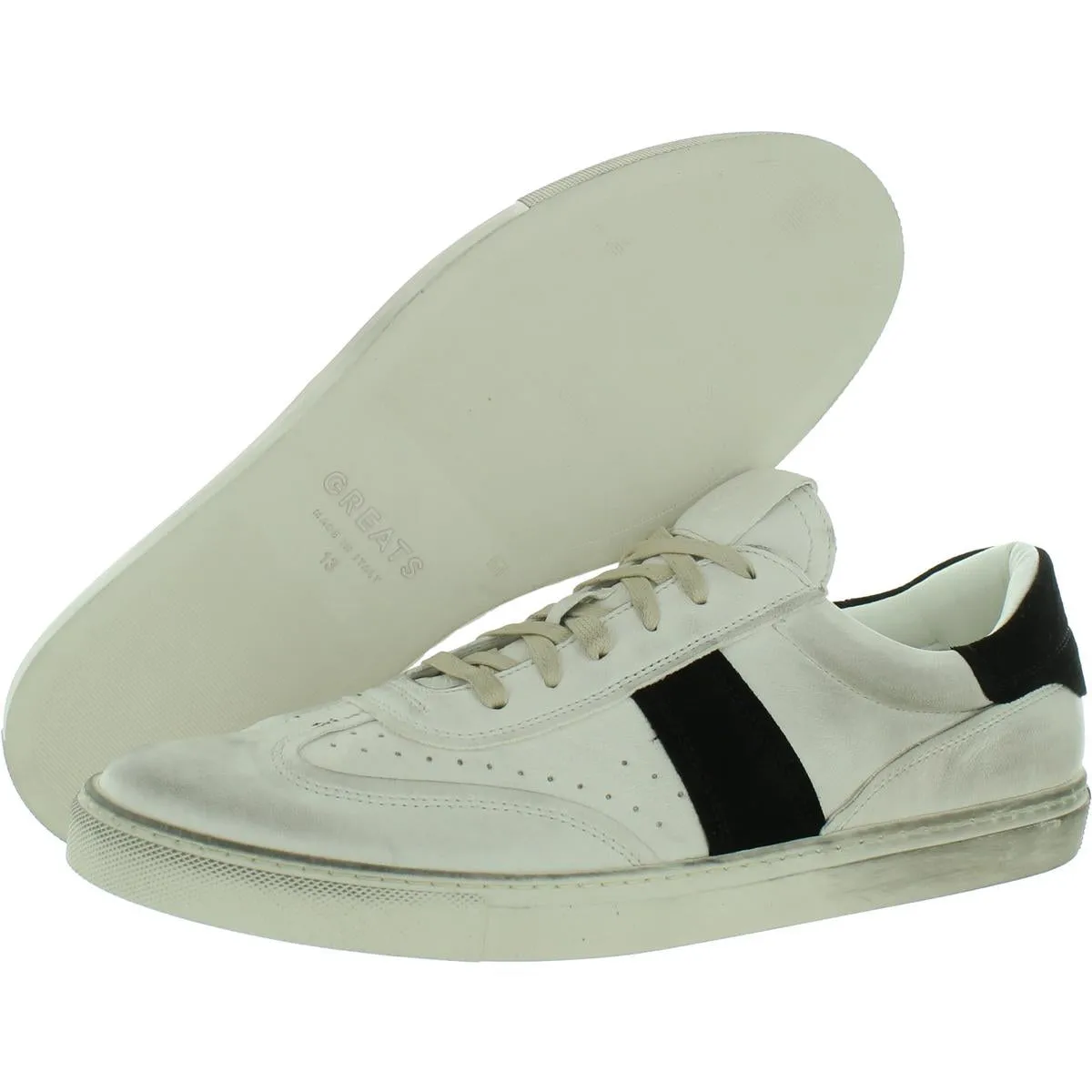 Charlie Mens Leather Lace Up Casual And Fashion Sneakers