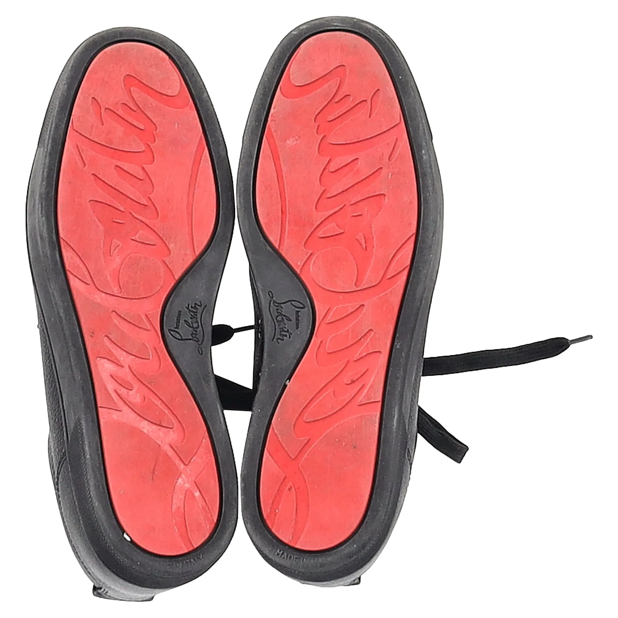 Christian Louboutin Louis Junior Sneakers in Black Leather