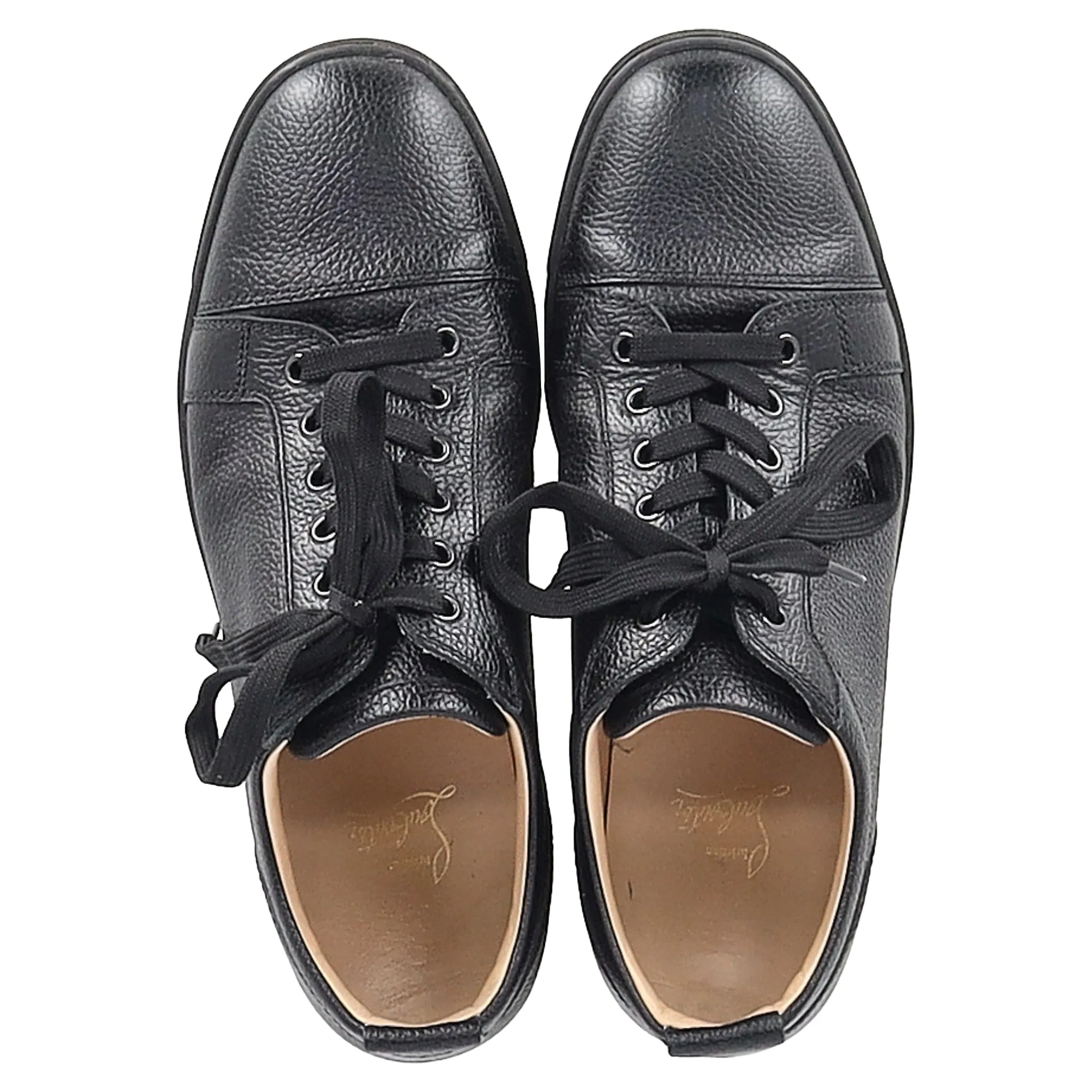 Christian Louboutin Louis Junior Sneakers in Black Leather