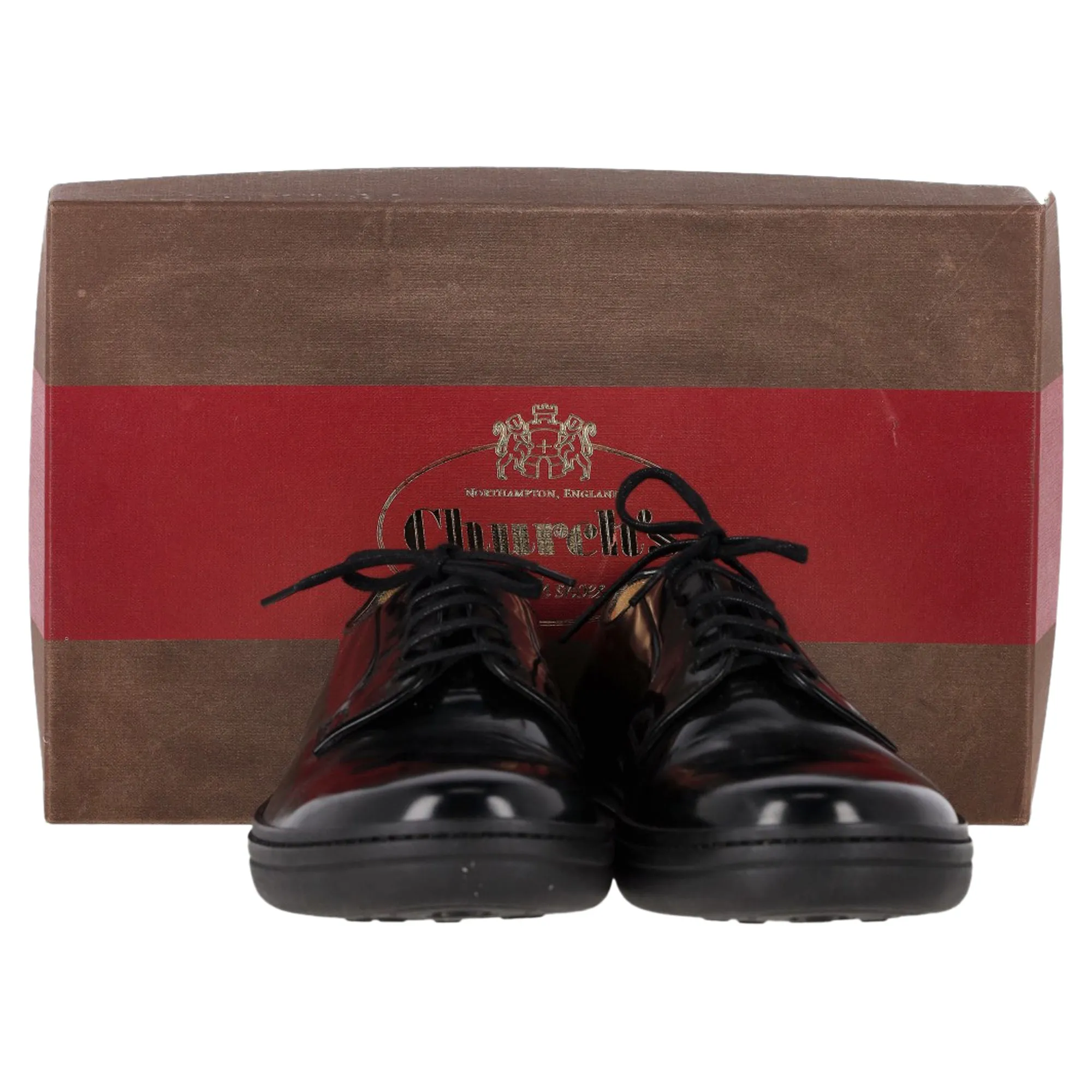 Church's Padfield Polished Derby Shoes in Black Leather