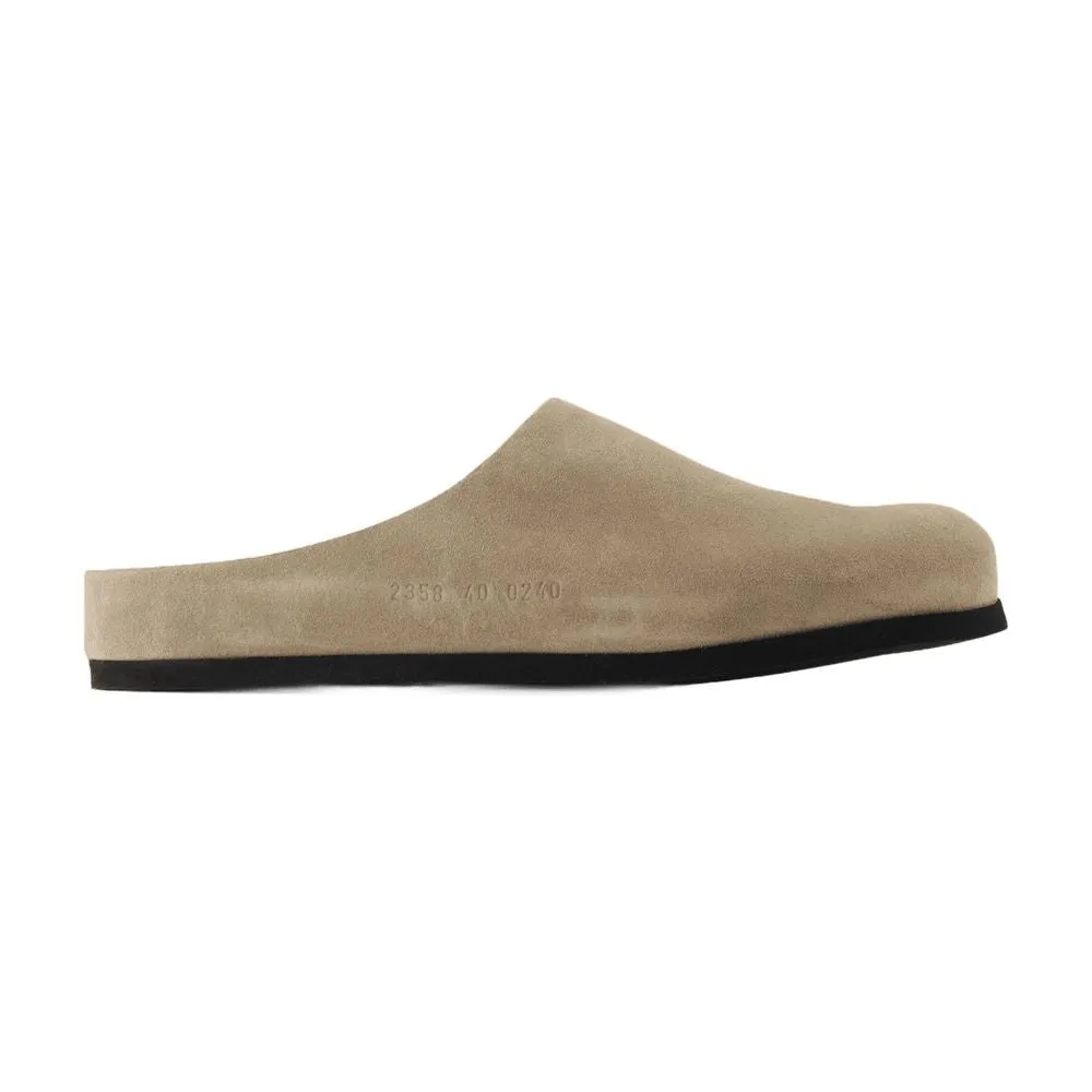 Clog In Suede Sandals - Leather - Beige
