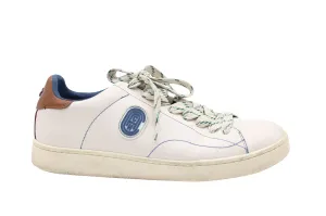 Coach Lace-Up Patch Sneakers in White Leather