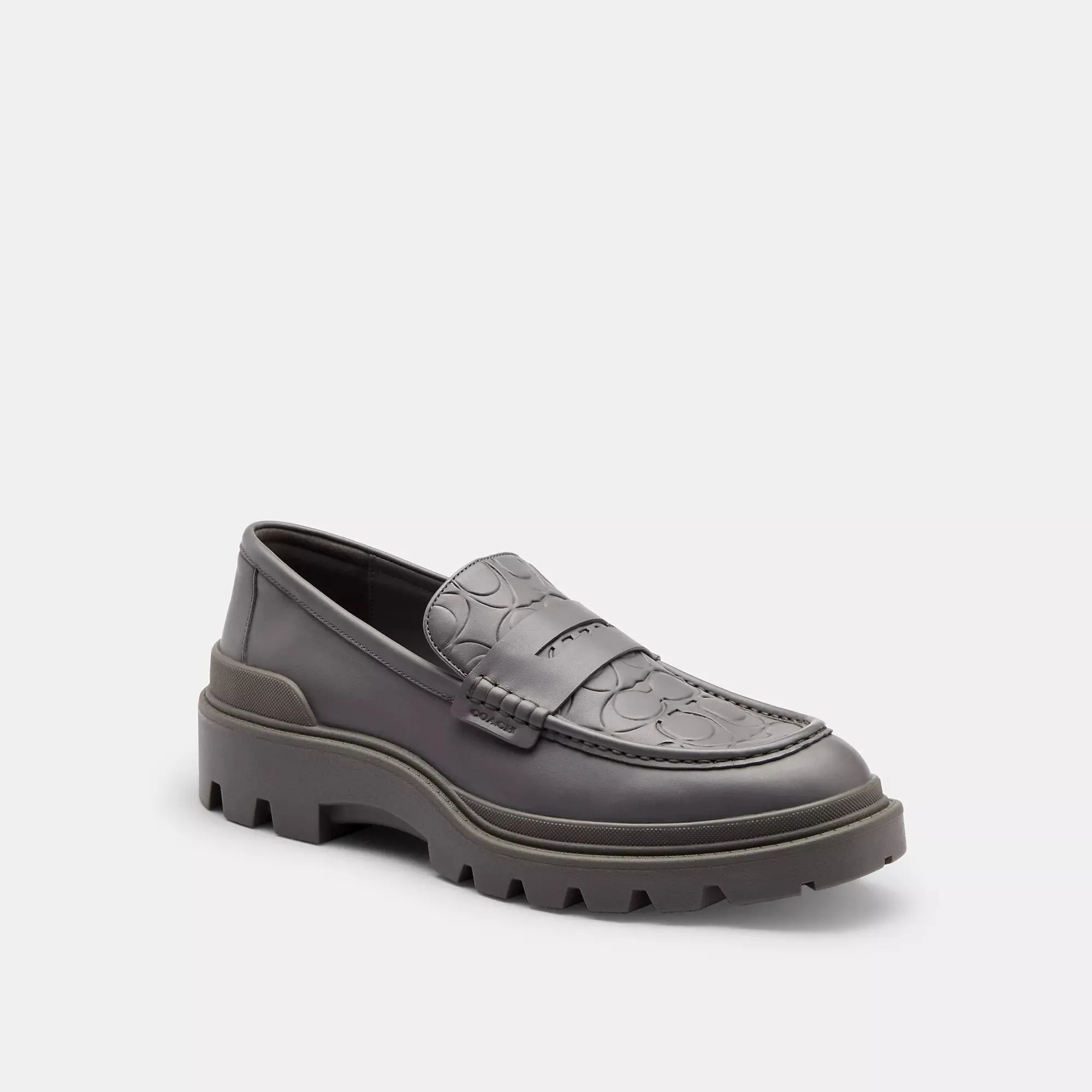 Coach Outlet Platform Loafer With Signature Print