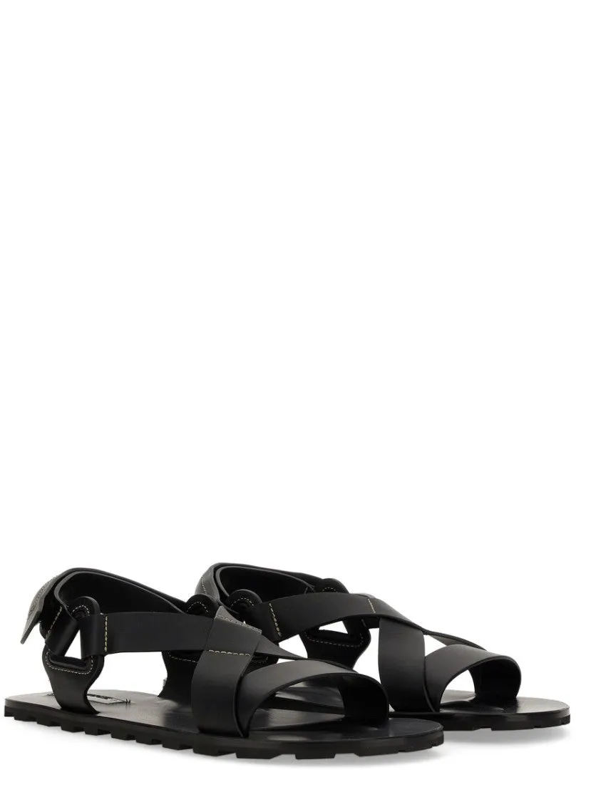 Crisscross Strap Sandal With Durable Rubber Sole