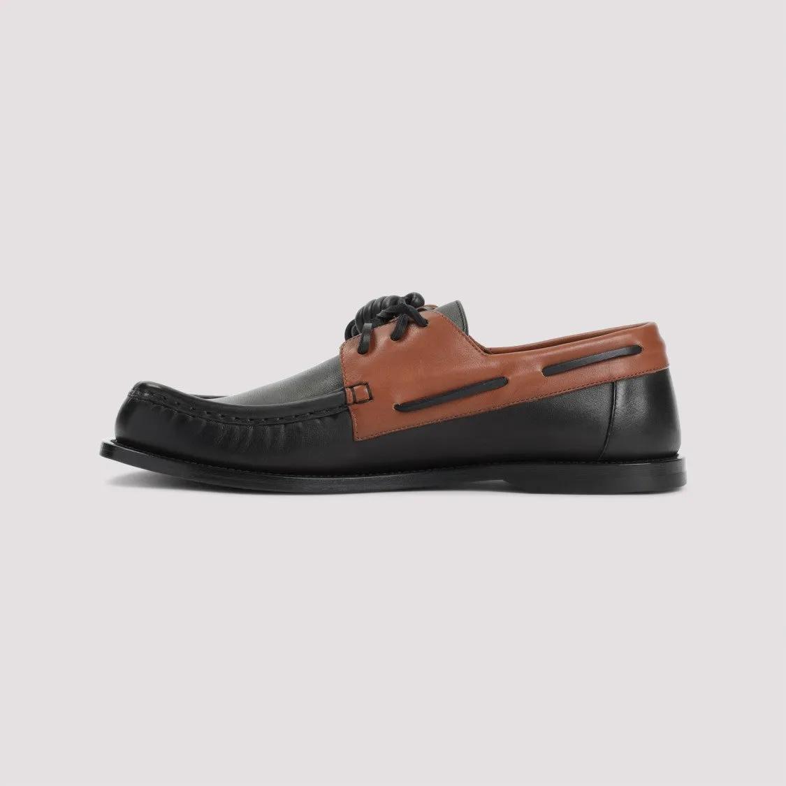 Dark Caramel Calf Skin Campo Boat Loafer