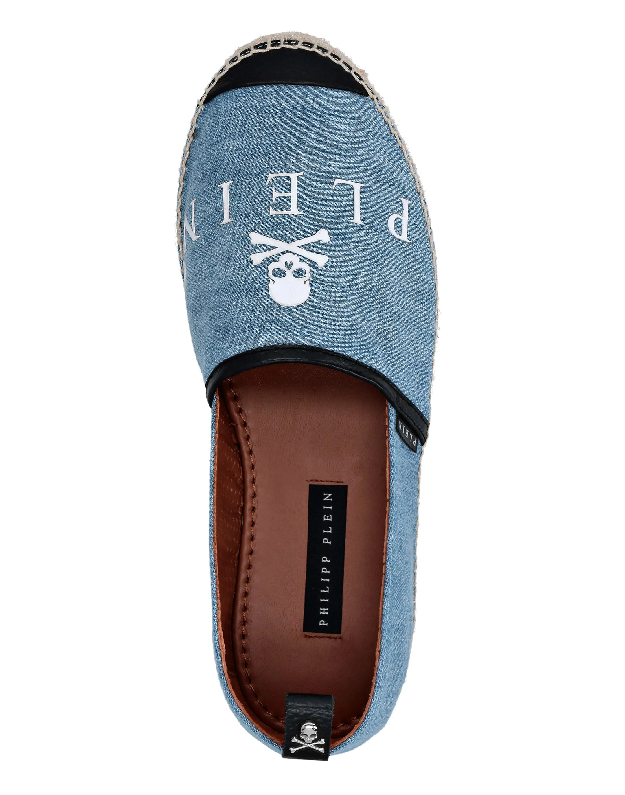 Denim Espadrillas Skull and Plein