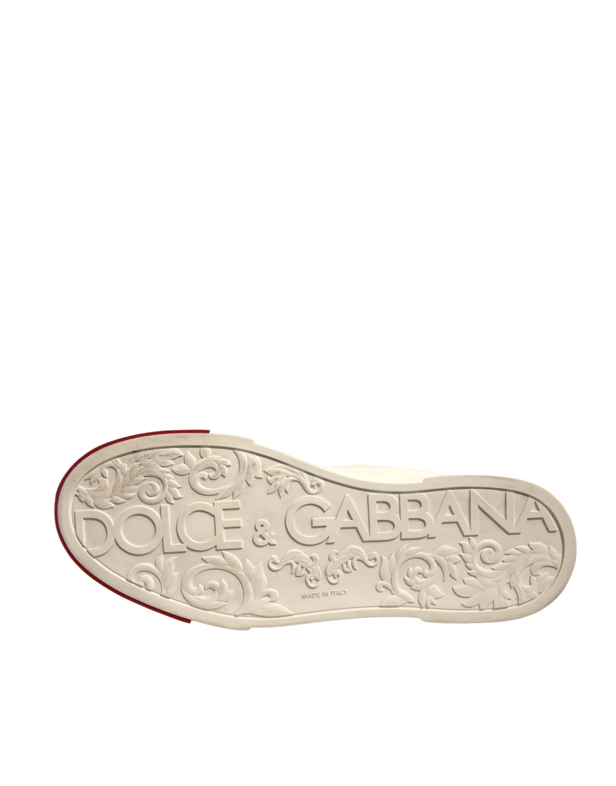 Dolce & Gabbana Leather Logo Portofino Sneakers Men's Shoes (Pre-Owned)