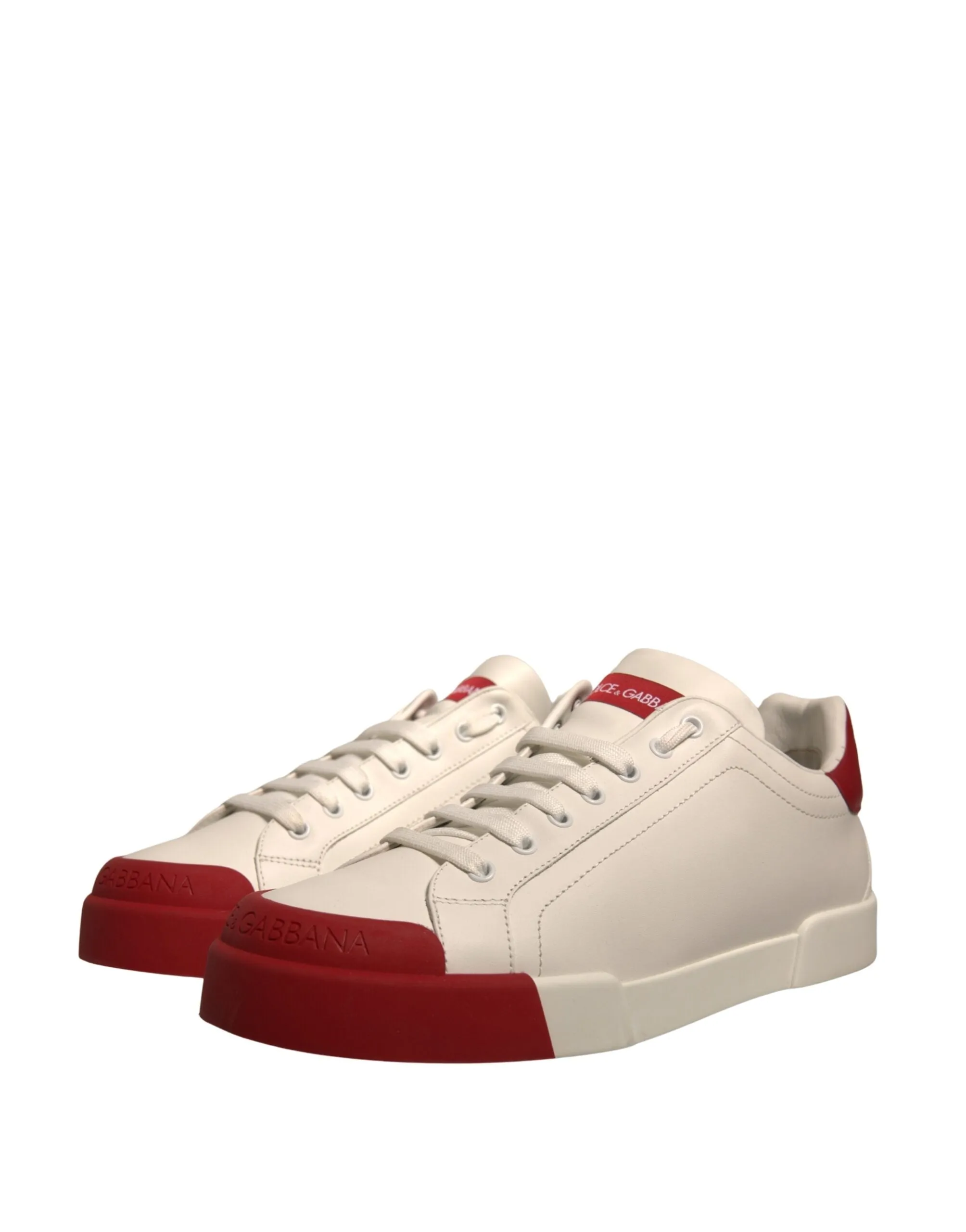 Dolce & Gabbana Leather Logo Portofino Sneakers Men's Shoes (Pre-Owned)