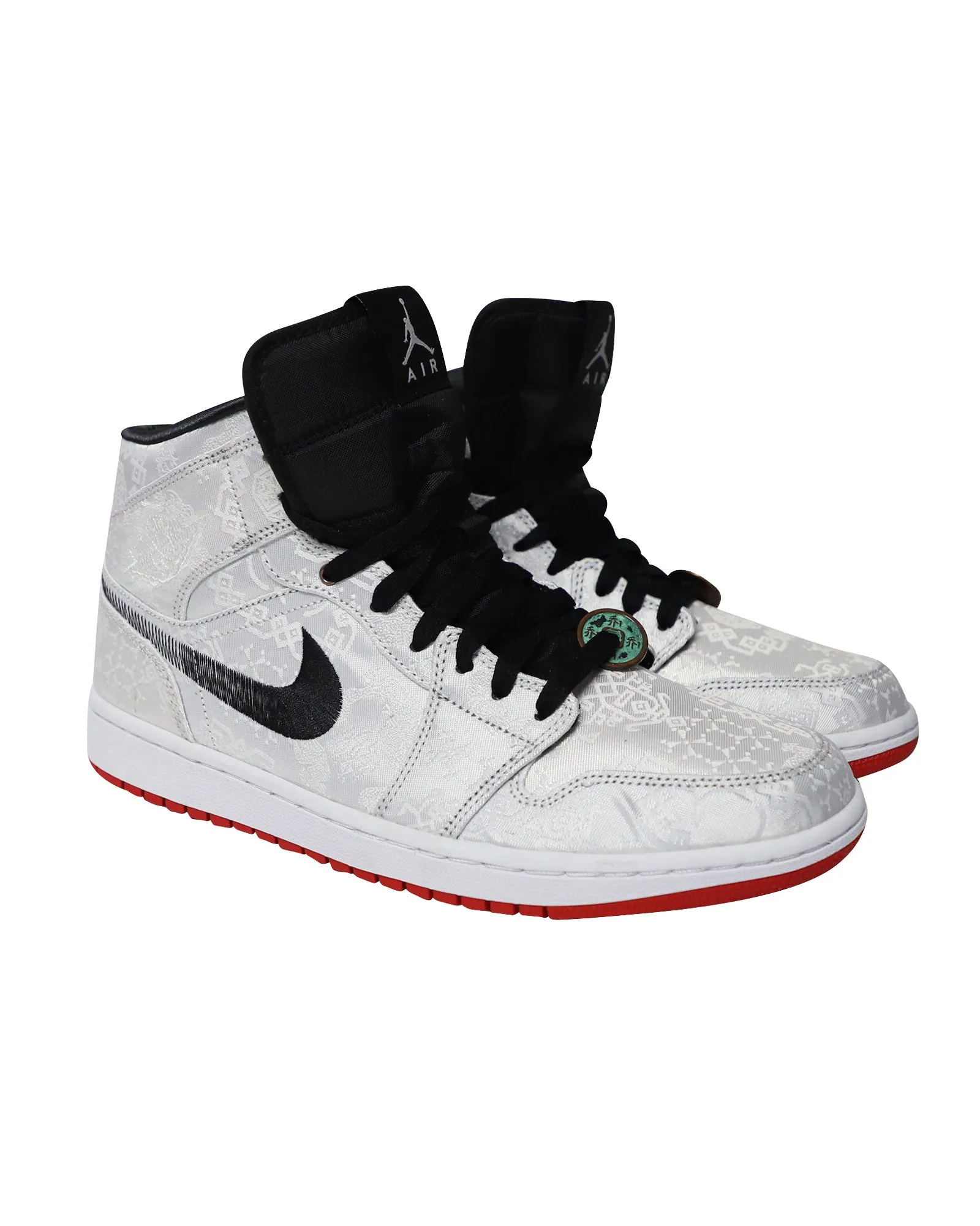 Edison Chen x Air Jordan 1 Mid Fearless CLOT in White Canvas