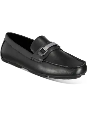 Egan Mens Faux Leather Driving Moccasins