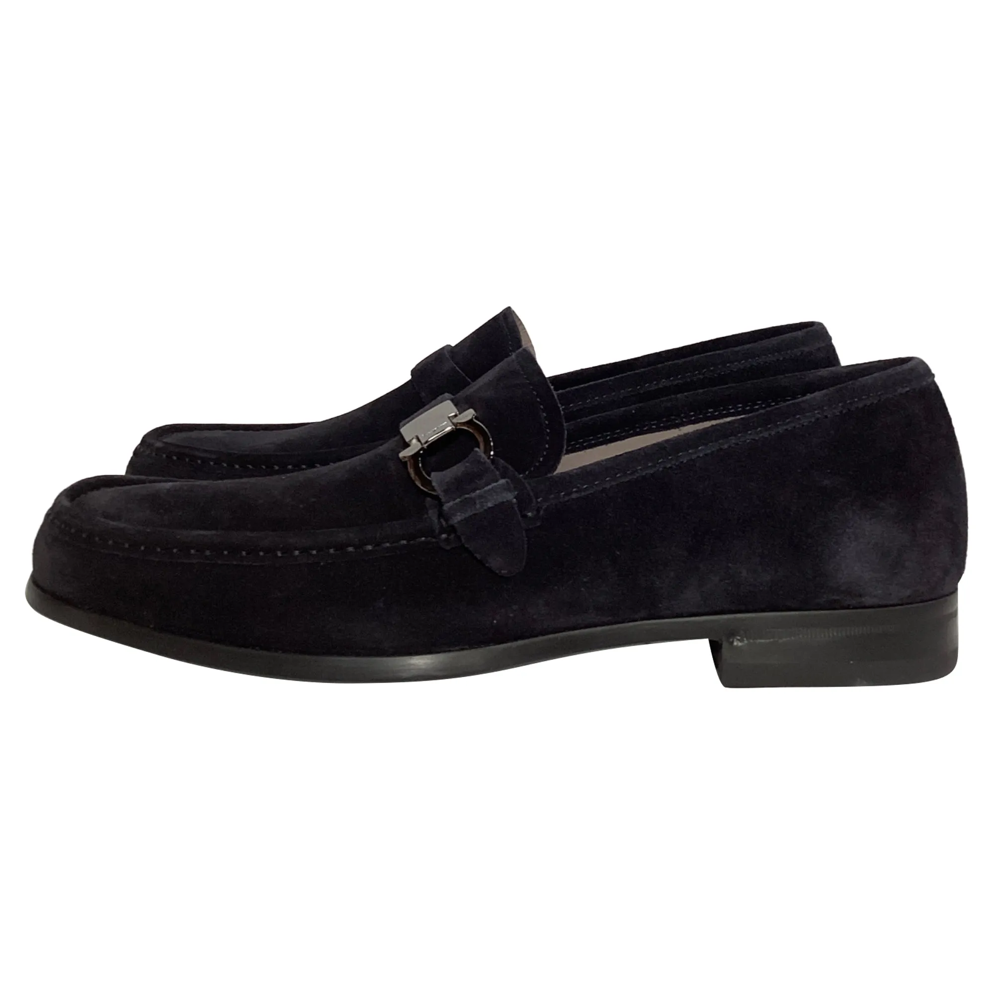 Ferragamo Adam Loafers in Black Suede