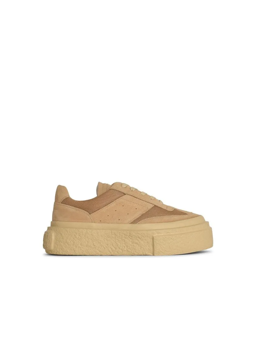 Gambetta' Beige Leather Sneakers