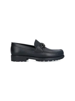 Gancini" Loafers  Black