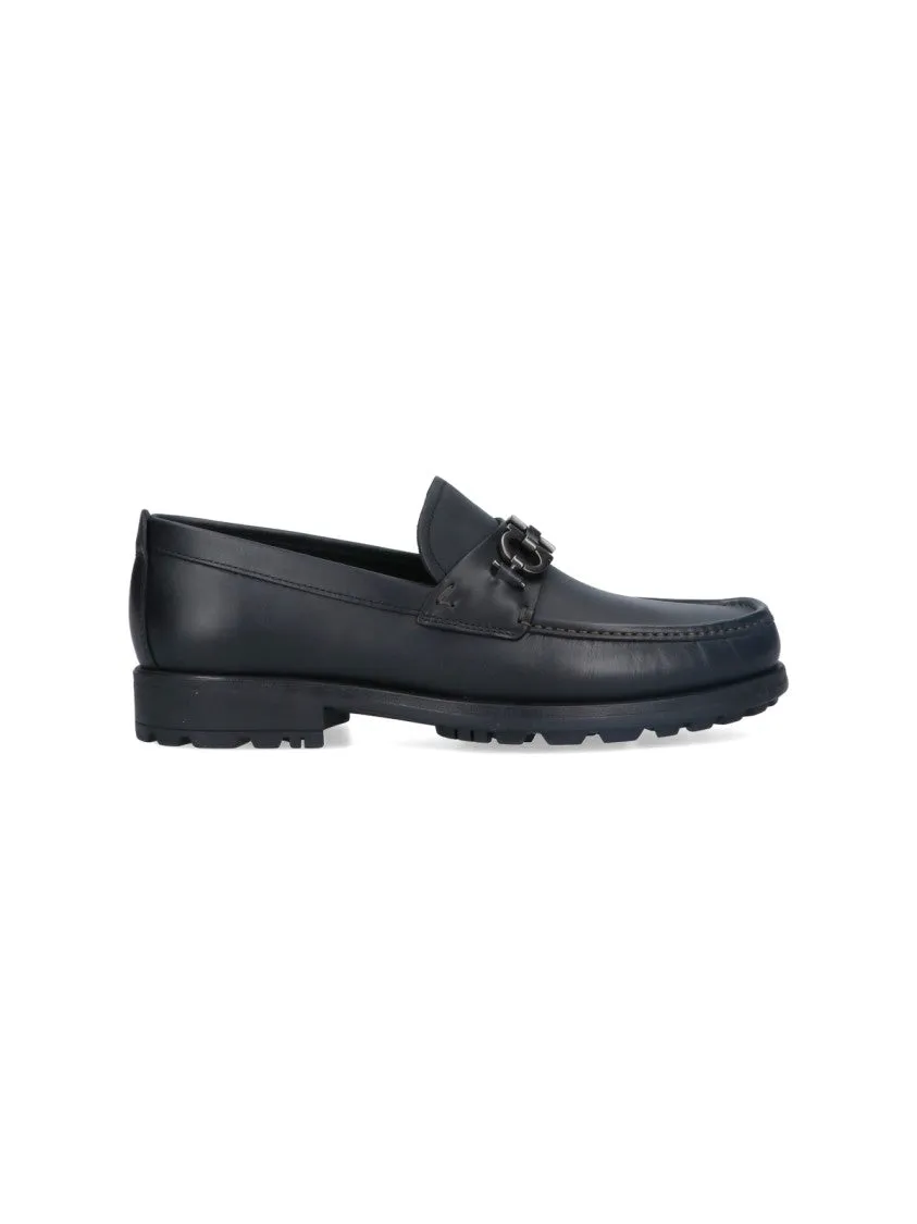 Gancini" Loafers  Black