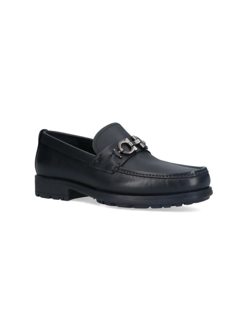Gancini" Loafers  Black