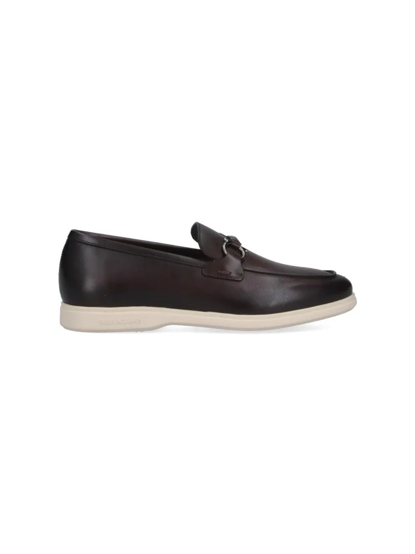 Gancini" Loafers  Brown