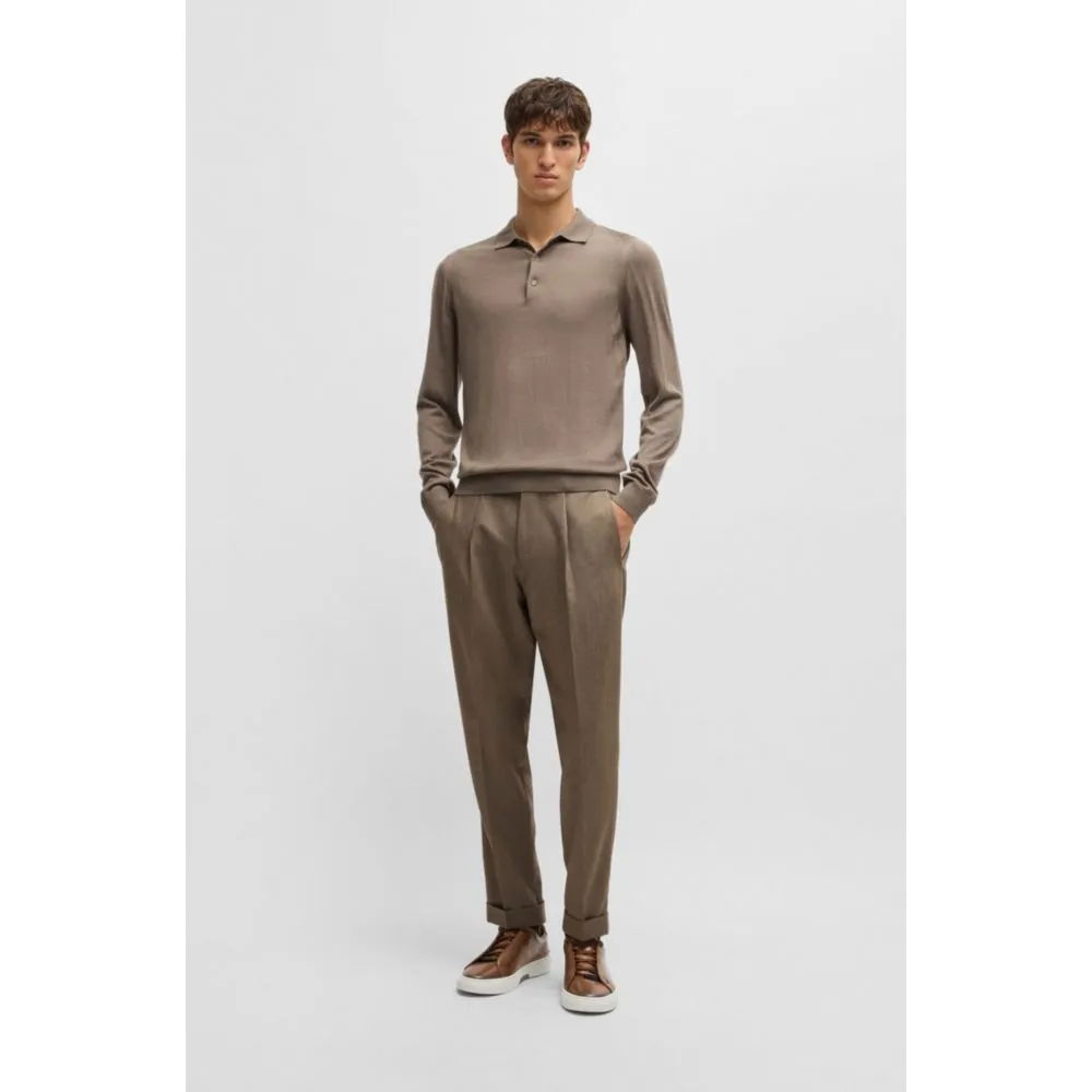 Gary low-top trainers in burnished leather