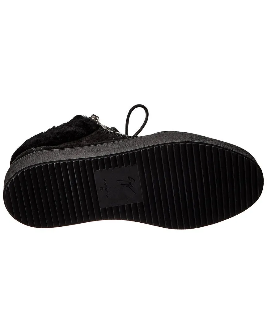 Giuseppe Zanotti May Suede & Shearling Sneaker