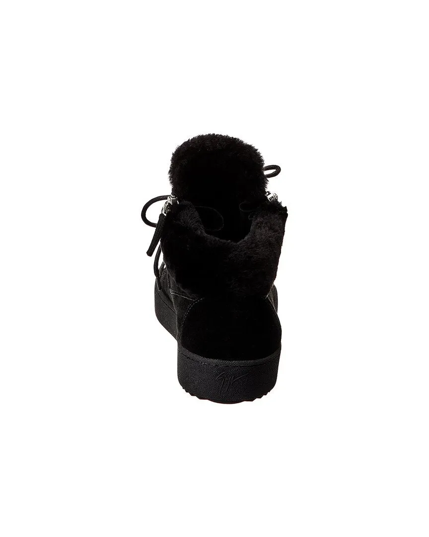 Giuseppe Zanotti May Suede & Shearling Sneaker