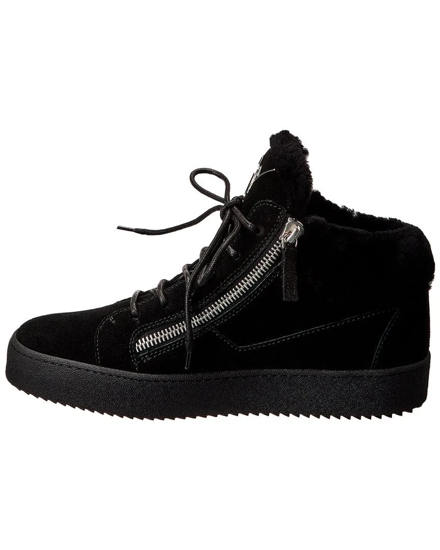 Giuseppe Zanotti May Suede & Shearling Sneaker
