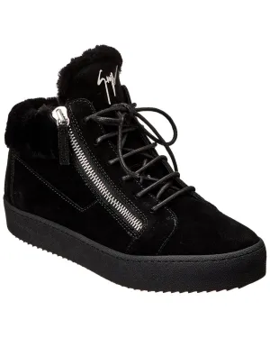 Giuseppe Zanotti May Suede & Shearling Sneaker