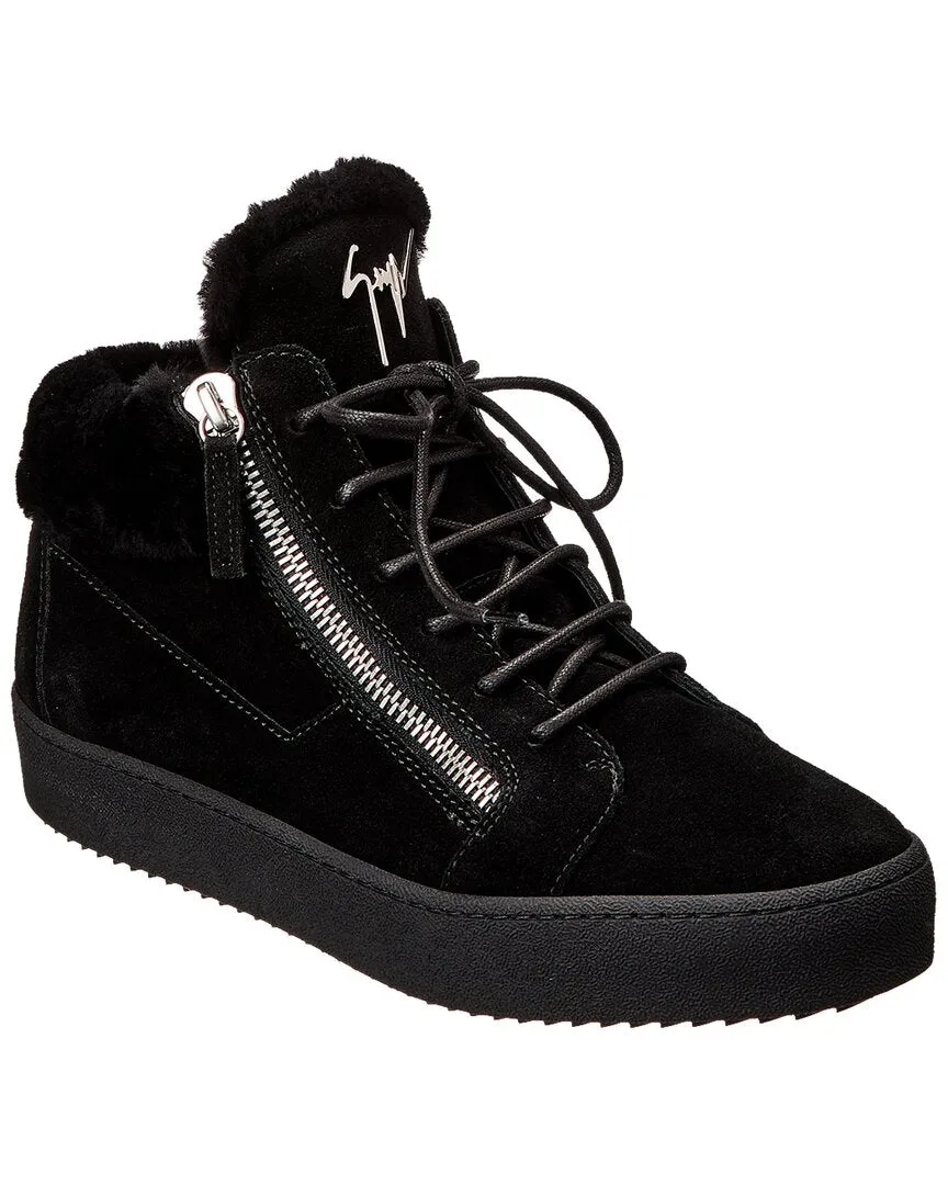Giuseppe Zanotti May Suede & Shearling Sneaker